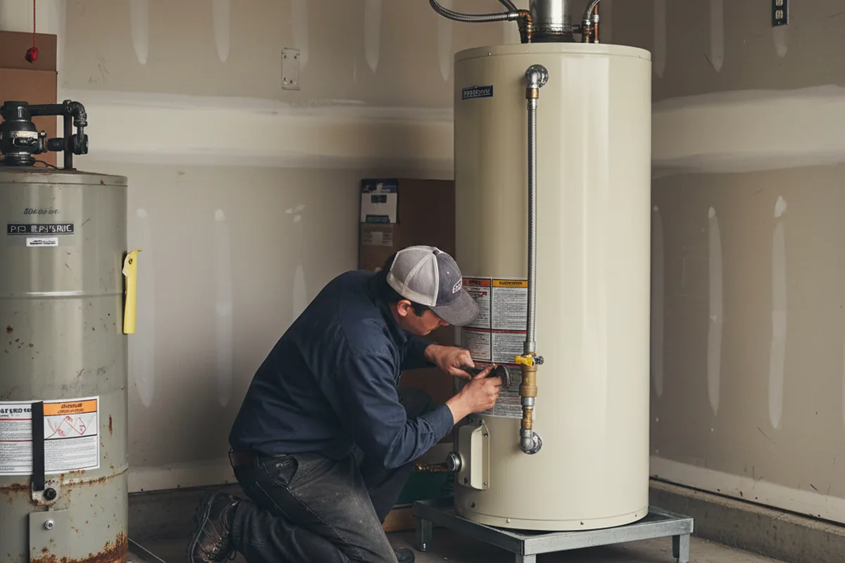 Water heater and shutoff valve replacement in Sharon Springs